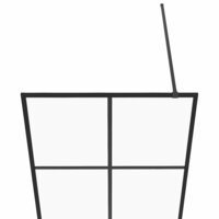 Inloopdouchewand 80x195 cm ESG-glas transparant en zwart