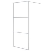 Inloopdouchewand 90x195 cm transparant ESG-glas zilverkleurig