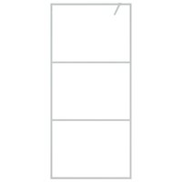 Inloopdouchewand 90x195 cm transparant ESG-glas zilverkleurig