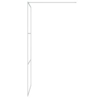 Inloopdouchewand 90x195 cm transparant ESG-glas zilverkleurig
