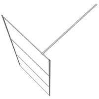 Inloopdouchewand 90x195 cm transparant ESG-glas zilverkleurig