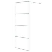 Inloopdouchewand 80x195 cm transparant ESG-glas wit
