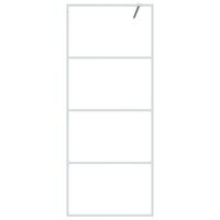 Inloopdouchewand 80x195 cm transparant ESG-glas wit
