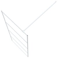 Inloopdouchewand 80x195 cm transparant ESG-glas wit