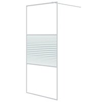 Inloopdouchewand 90x195 cm transparant ESG-glas wit