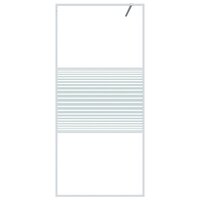Inloopdouchewand 90x195 cm transparant ESG-glas wit