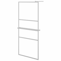 Inloopdouchewand met schap 80x195 cm ESG-glas aluminium chroom