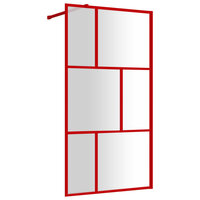 Inloopdouchewand transparant 115x195 cm ESG-glas rood