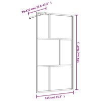 Inloopdouchewand transparant 115x195 cm ESG-glas rood