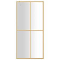 Inloopdouchewand transparant 90x195 cm ESG-glas goudkleurig