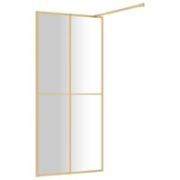Inloopdouchewand transparant 90x195 cm ESG-glas goudkleurig