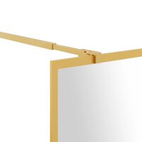 Inloopdouchewand transparant 90x195 cm ESG-glas goudkleurig