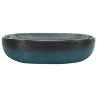 Opzetwasbak ovaal 59x40x14 cm keramiek turquoise