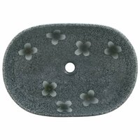 Opzetwasbak ovaal 59x40x14 cm keramiek blauw