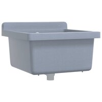 Wasbak wandgemonteerd 40x40x24 cm hars grijs