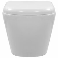 Hangend toilet randloos keramiek wit