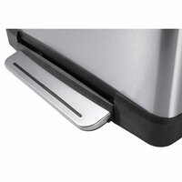 Vuilnisbak met pedaal E-Cube 28 L+18 L matzilverkleurig
