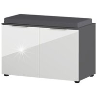 Schoenenbank GW-Rimini 75x40x48 cm grafietkleurig en wit