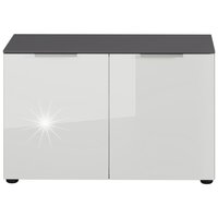 Schoenenbank GW-Rimini 75x40x48 cm grafietkleurig en wit