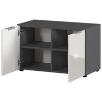 Schoenenbank GW-Rimini 75x40x48 cm grafietkleurig en wit
