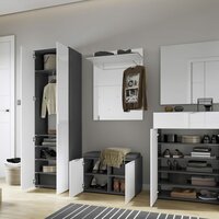 Schoenenbank GW-Rimini 75x40x48 cm grafietkleurig en wit