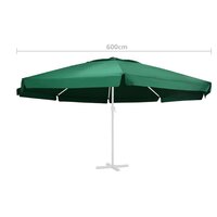 Vervangingsdoek voor parasol 600 cm groen
