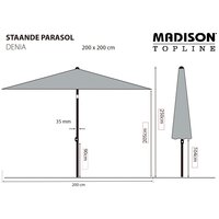 Parasol Denia 200x200 cm groen