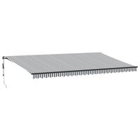 Luifel automatisch uittrekbaar LED 600x350 cm antraciet en wit