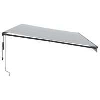 Luifel automatisch uittrekbaar LED 600x350 cm antraciet en wit