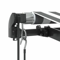 Luifel automatisch uittrekbaar LED 600x350 cm antraciet en wit