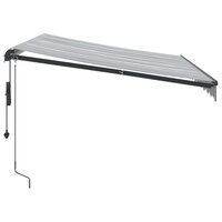 Luifel automatisch uittrekbaar 300x250 cm antraciet en wit