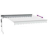 Luifel automatisch uittrekbaar 300x250 cm antraciet en wit