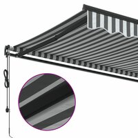 Luifel automatisch uittrekbaar 300x250 cm antraciet en wit