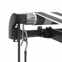 Luifel automatisch uittrekbaar 300x250 cm antraciet en wit