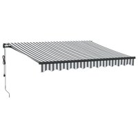 Luifel automatisch uittrekbaar LED 300x250 cm antraciet en wit