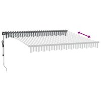Luifel automatisch uittrekbaar LED 300x250 cm antraciet en wit
