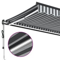 Luifel automatisch uittrekbaar LED 300x250 cm antraciet en wit