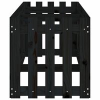 Plantenbak verhoogd hekontwerp 200x50x50 cm grenenhout zwart