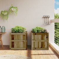 Plantenbakken 2 st cm ge&iuml;mpregneerd hout
