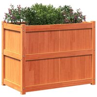 Plantenbak 90x50x70 cm massief grenenhout wasbruin