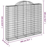 Schanskorven 13 st gewelfd 200x30x160/180 cm ijzer