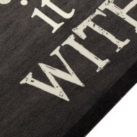 Keukenmat wasbaar kopjeprint 60x300 cm fluweel zwart
