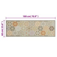 Keukenmat wasbaar zeshoekpastelprint 60x180 cm fluweel