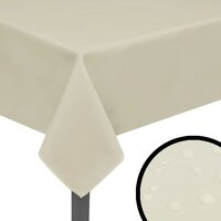 Tafelkleden 5 stuks cr&eacute;me 170x130 cm