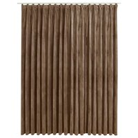 Gordijn verduisterend met haken 290x245 cm fluweel beige