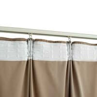 Gordijn verduisterend met haken 290x245 cm fluweel beige