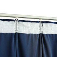 Gordijnen verduisterend 2 st met haken 140x175 cm fluweel blauw