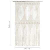 Gordijn macram&eacute; 140x240 cm katoen