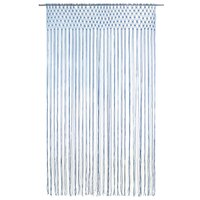 Gordijn macram&eacute; 140x240 cm katoen blauw