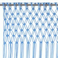 Gordijn macram&eacute; 140x240 cm katoen blauw